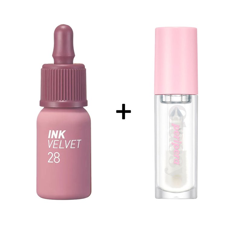 Ink Velvet [#28] + Ink Glasting Lip Gloss [#1]