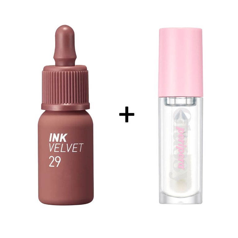 Ink Velvet [#29] + Ink Glasting Lip Gloss [#1]