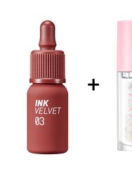 Ink Velvet [#3] + Ink Glasting Lip Gloss [#1]