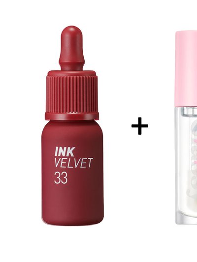 Peripera Ink Velvet [#33] + Ink Glasting Lip Gloss [#1] product