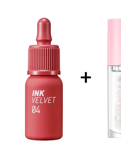 Peripera Ink Velvet [#4] + Ink Glasting Lip Gloss [#1] product