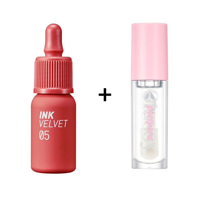 Ink Velvet [#5] + Ink Glasting Lip Gloss [#1]