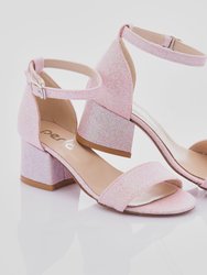 Bubblegum Pink Glitter Heels - Pink