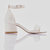 Pearl White Sandal-Strap Heels
