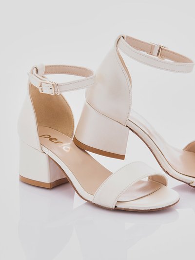 Perla Pearl White Sandal-Strap Heels product