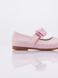 Sparkly Pink Bubblegum Bow Flats