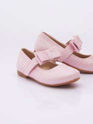Sparkly Pink Bubblegum Bow Flats - Pink