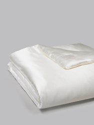 All Season Silk Shell Comforter - White