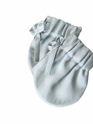 Organic Charmeuse Silk Baby Mittens - Blue