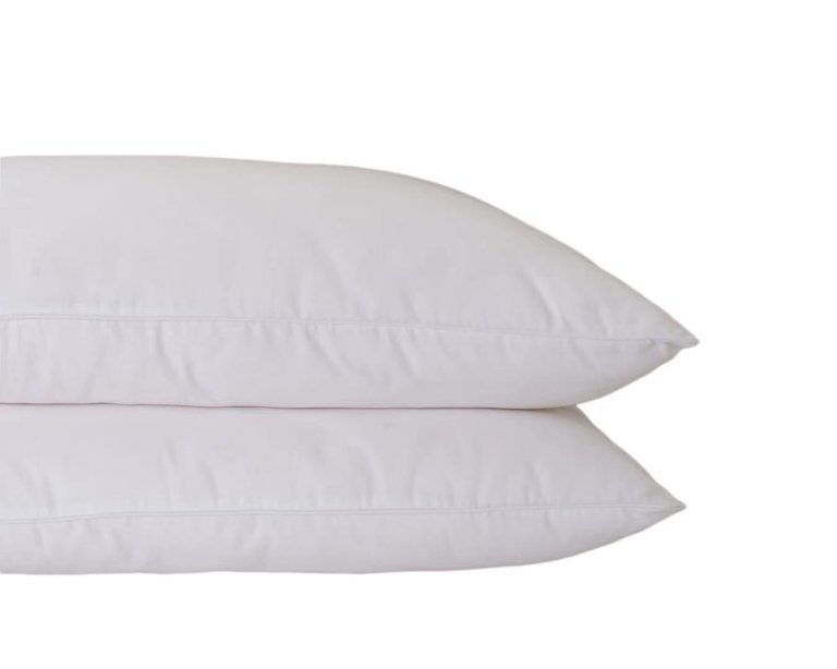 Silk Pillow With Cotton Shell - White