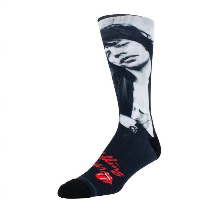 Men's The Rolling Stones Mick 1975 Socks In Black - Black