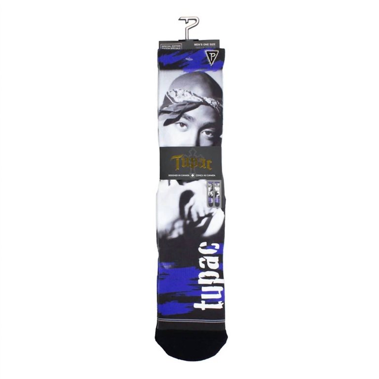 Men's Tupac Trust Nobody Crew Socks In Multi