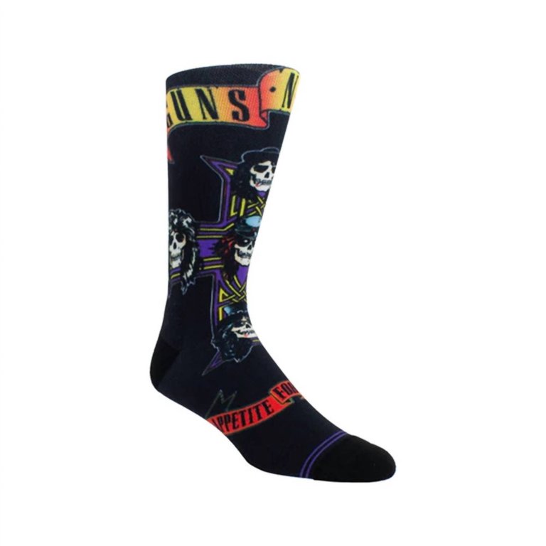 Unisex - Guns N' Roses Appetite Cross Sock In Black - Black