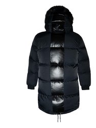 Long Padded Coat - Black 