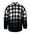 Oversized Sherpa Check Shirt - Black /Cream 