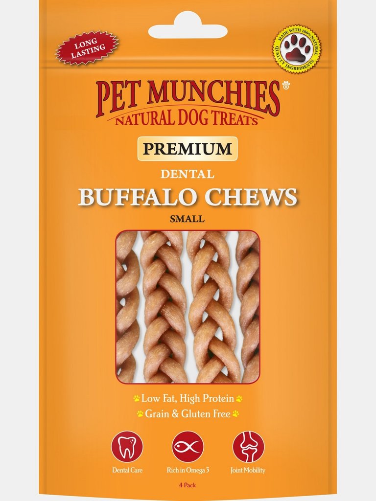 Pet Munchies Buffalo Dental Dog Chew (Pack Of 4) (May Vary) (M)