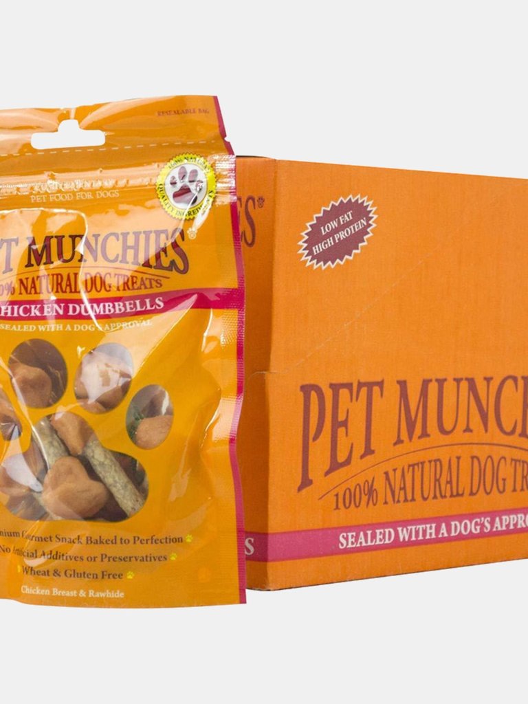 Pet Munchies Chicken & Rawhide Dog Treat Dumbbells (May Vary) (2.8 oz)