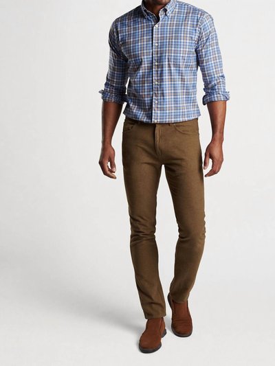 Peter Millar Mountainside Flannel Five-Pocket Trouser In Bourbon product