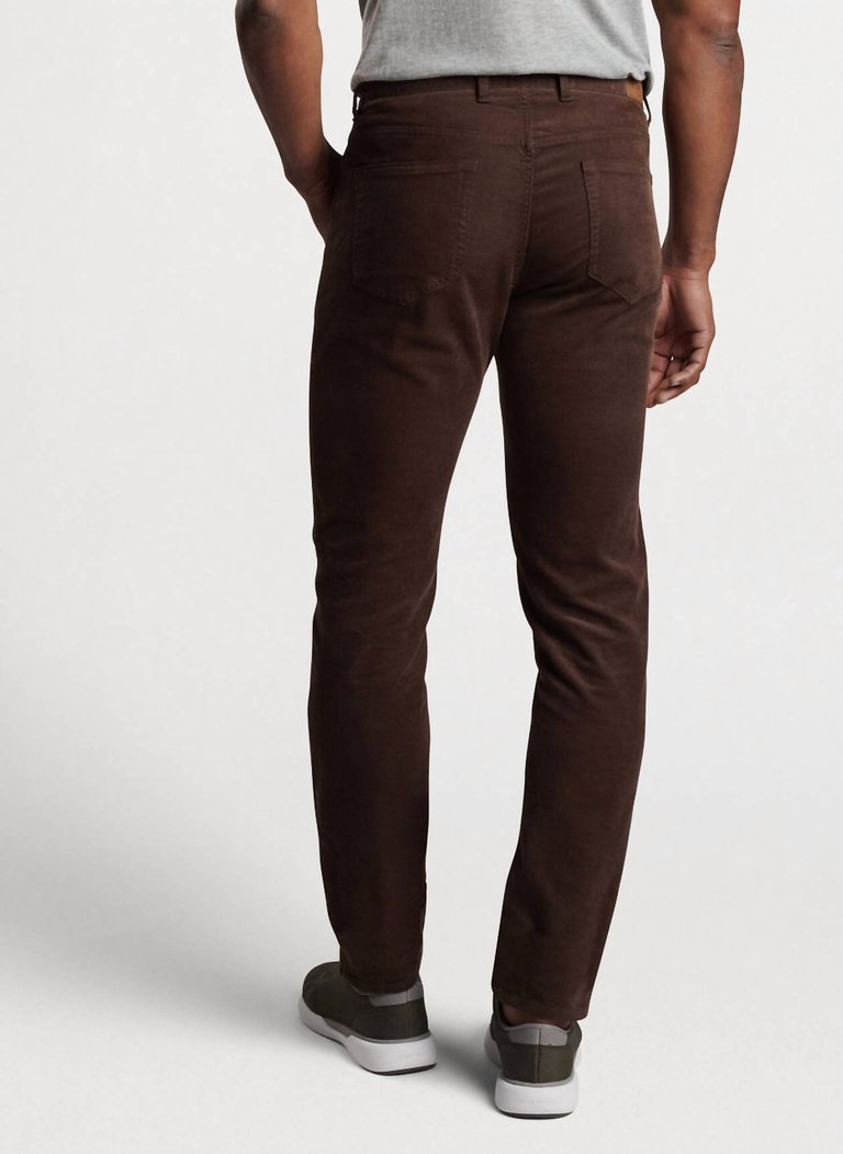 Superior Soft Corduroy Five-Pocket Trouser In Espresso