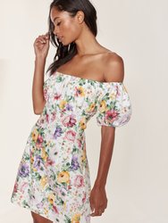 Lourdes Dress - Atlantic Print