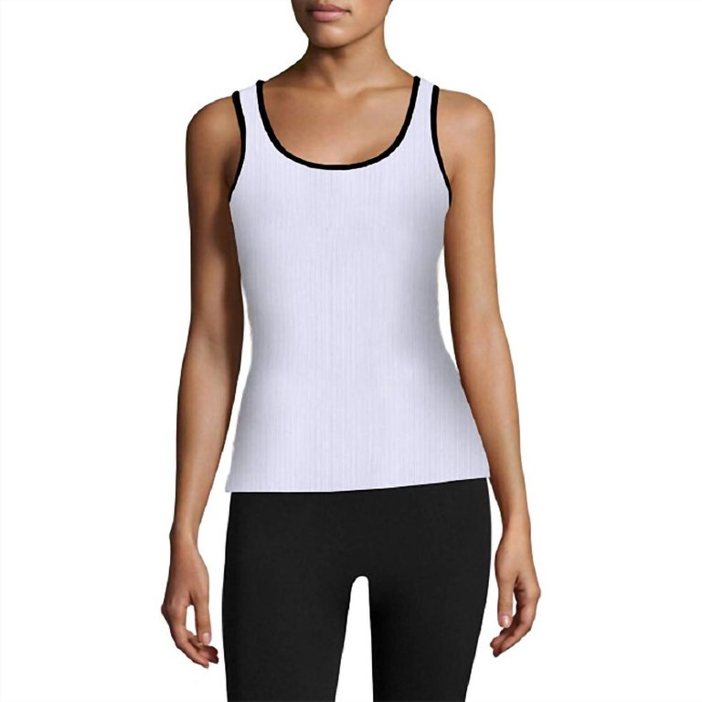 Women Laguardia Tank Sleeveless Cotton Top In White - White