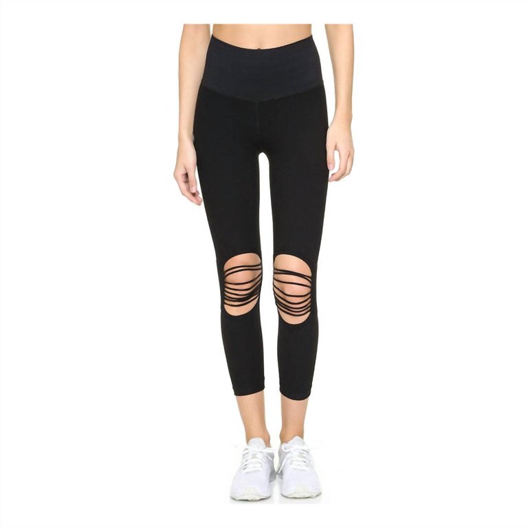 Women St Nicholas Ave Cut Out Leggings In Caviar - Caviar