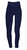 Women Textured Capri High Rise Leggings In Blue - Blue