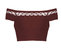 Women The El Cut Out Crop Top In Burgundy - Burgundy