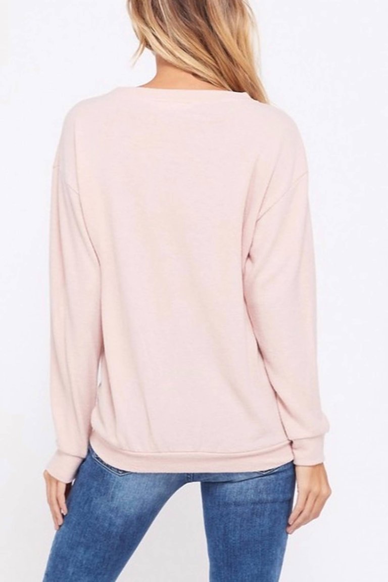 Cherry On Top Sweatshirt In Pink