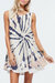 Tie Dye Dress In Blue, Yellow, Orange, Off White - Blue, Yellow, Orange, Off White