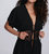 Allasio Kimono Lace Tie Front Swim Cover In Black