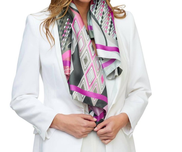 Carina Scarf In Fuchsia - Fuchsia