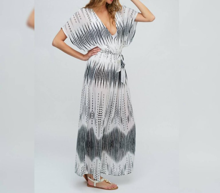 Corsica Maxi Dress In Black/white - Black/white