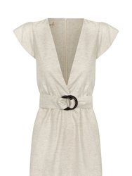 Lapa Petite Linen Mini Dress - Ivory