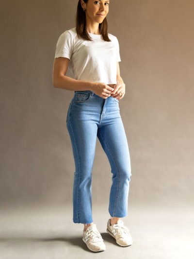 Piccoli Petite High-Rise Slim Fit Baby-Flare Jeans - Light Blue product