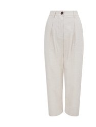 Pinheiros Petite Wide Leg Linen Trousers