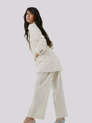 Pinheiros Petite Wide Leg Linen Trousers