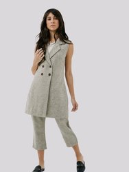 Vinhedo Petite Wool Mini Vest Dress - Gray