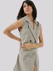 Vinhedo Petite Wool Mini Vest Dress