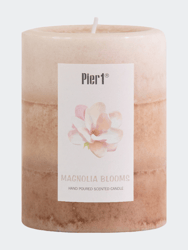 Pier 1 3x4 Layered Pillar - Magnolia Blooms