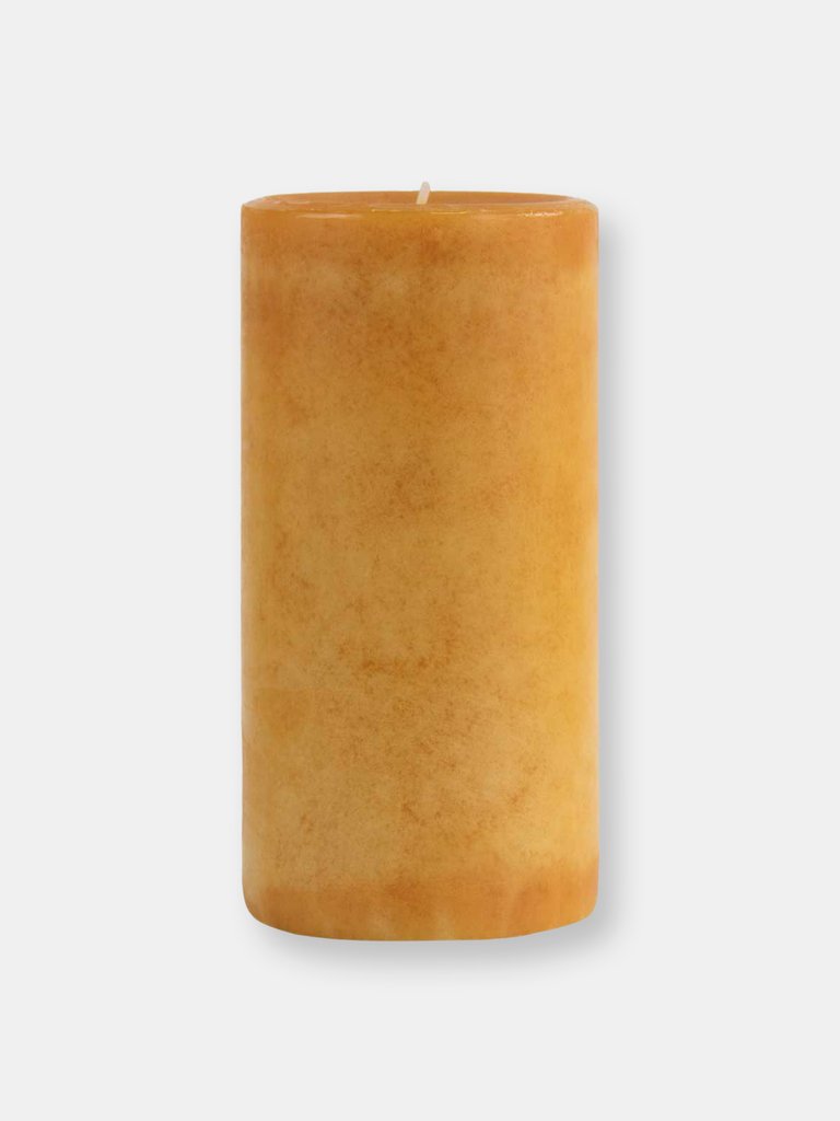 Pier 1 3x6 Mottled Pillar Candle - Italian Mimosa