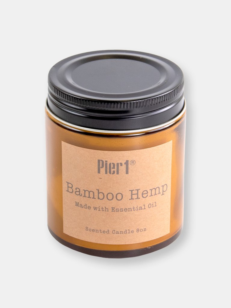 Pier 1 Filled Candle 8oz - Bamboo Hemp Filled