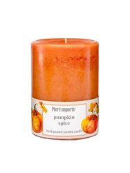 Pumpkin Spice Mottled Pillar Candle - Pumpkin Spice