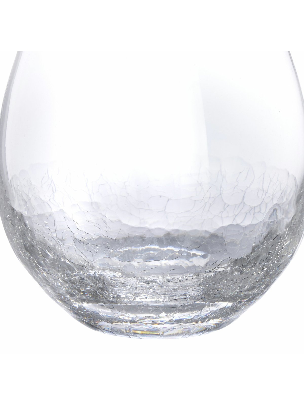 2 Pier One Crackle Wine Glasses/ 