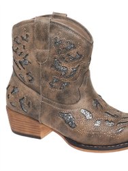 Boot Scootin Western Bootie - Brown