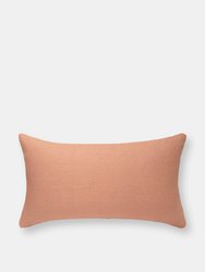 Cowrie Embroidered Lumbar Pillow in Sandalwood