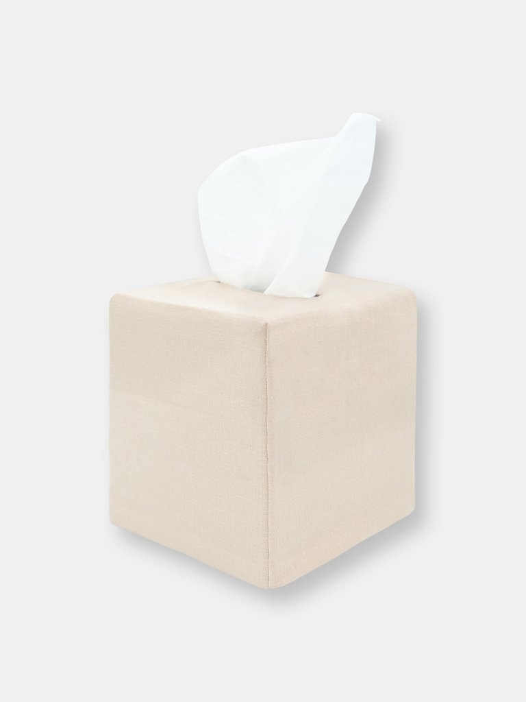 James Tissue Box Cover - Oat Milk