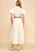 Button Down Belted Maxi Dress In Cream