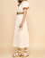 Button Down Belted Maxi Dress In Cream