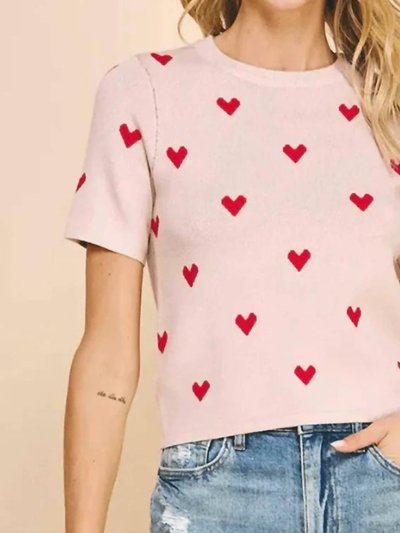 PINCH Heart Short Sleeve Sweater Top product